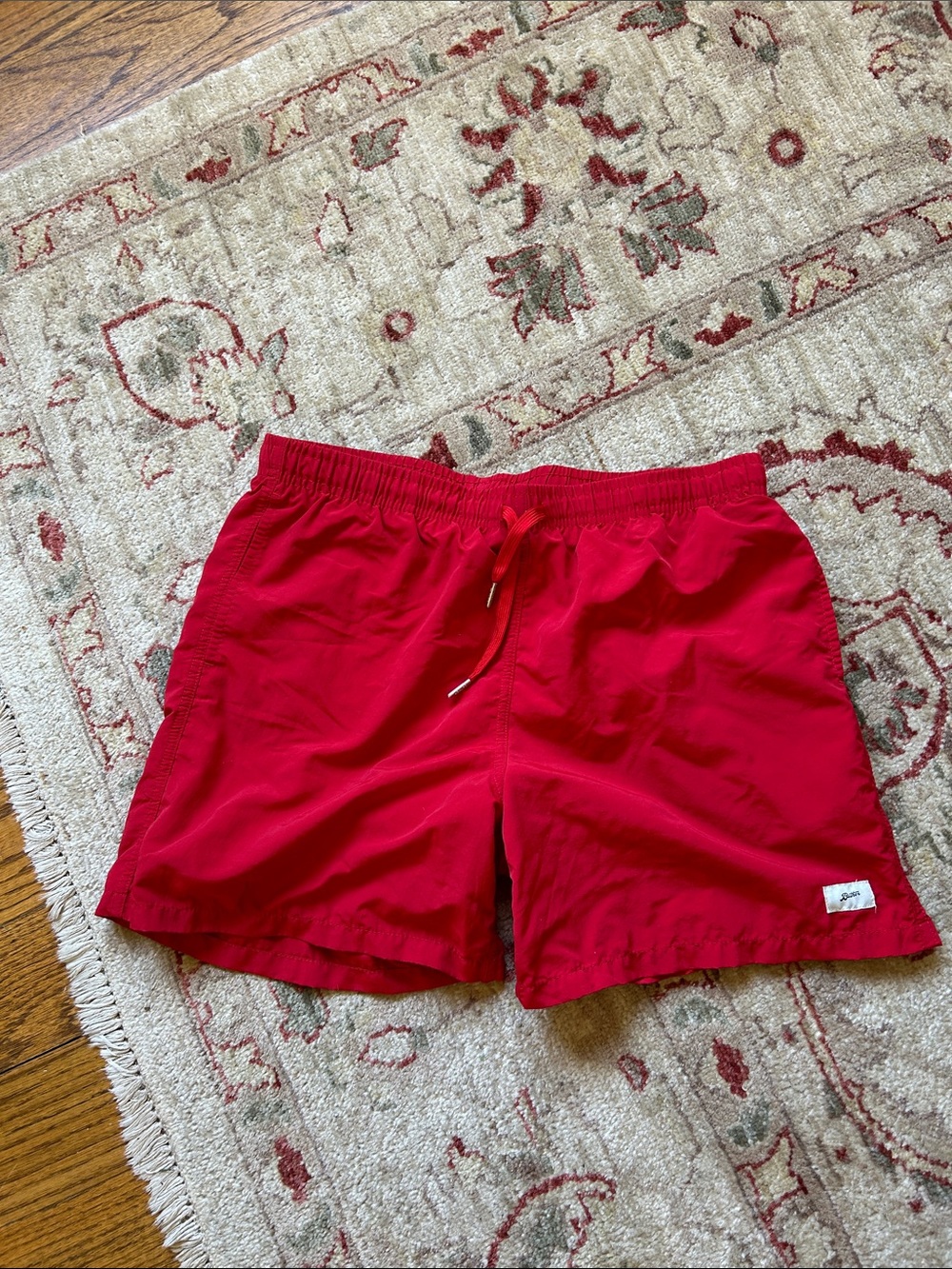 Bather Classic Red Hybrid Swim Shorts with Drawstring EUC
